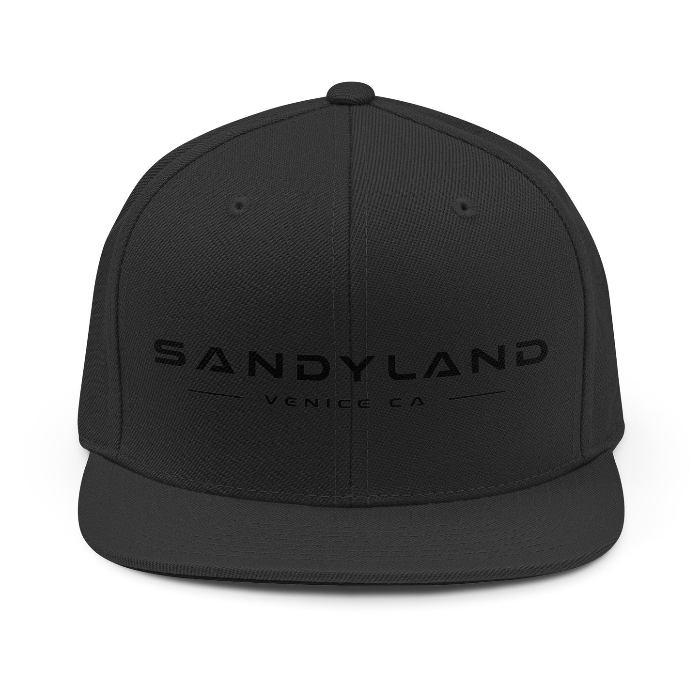 SANDYLAND VENICE CA — Embroidered Flat-Brim Cap
