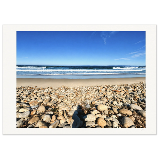 Stone Beach SandyLAND art print by Sandra Molin