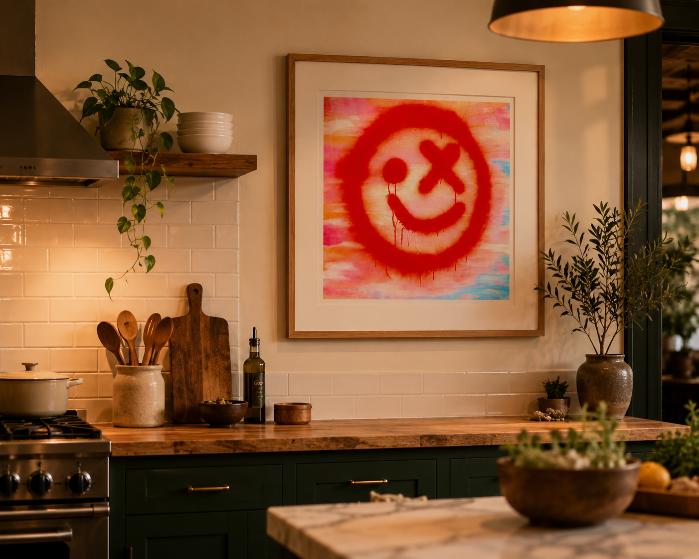 The Smiley X NO 3 SandyLAND art print by Sandra Molin