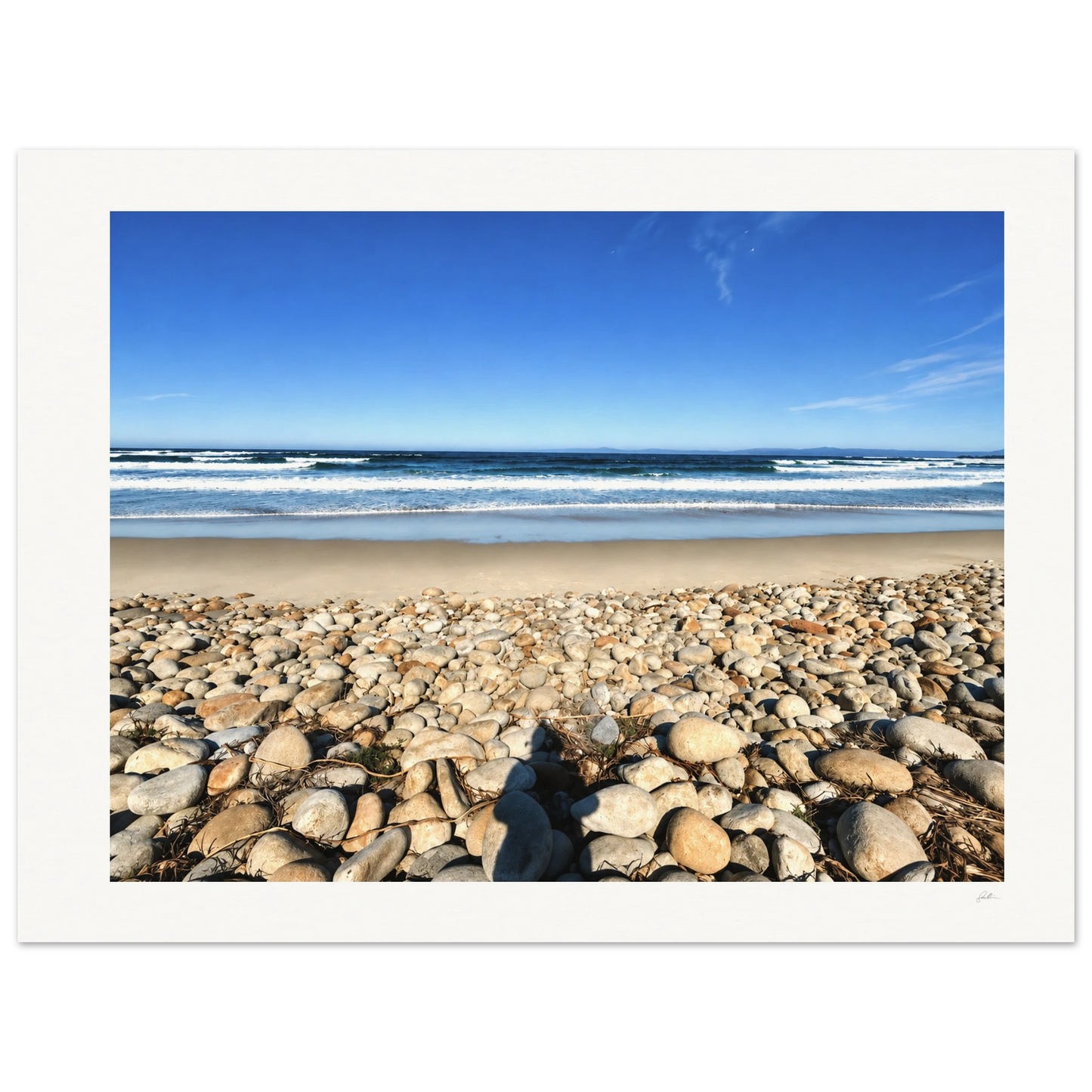 Stone Beach SandyLAND art print by Sandra Molin