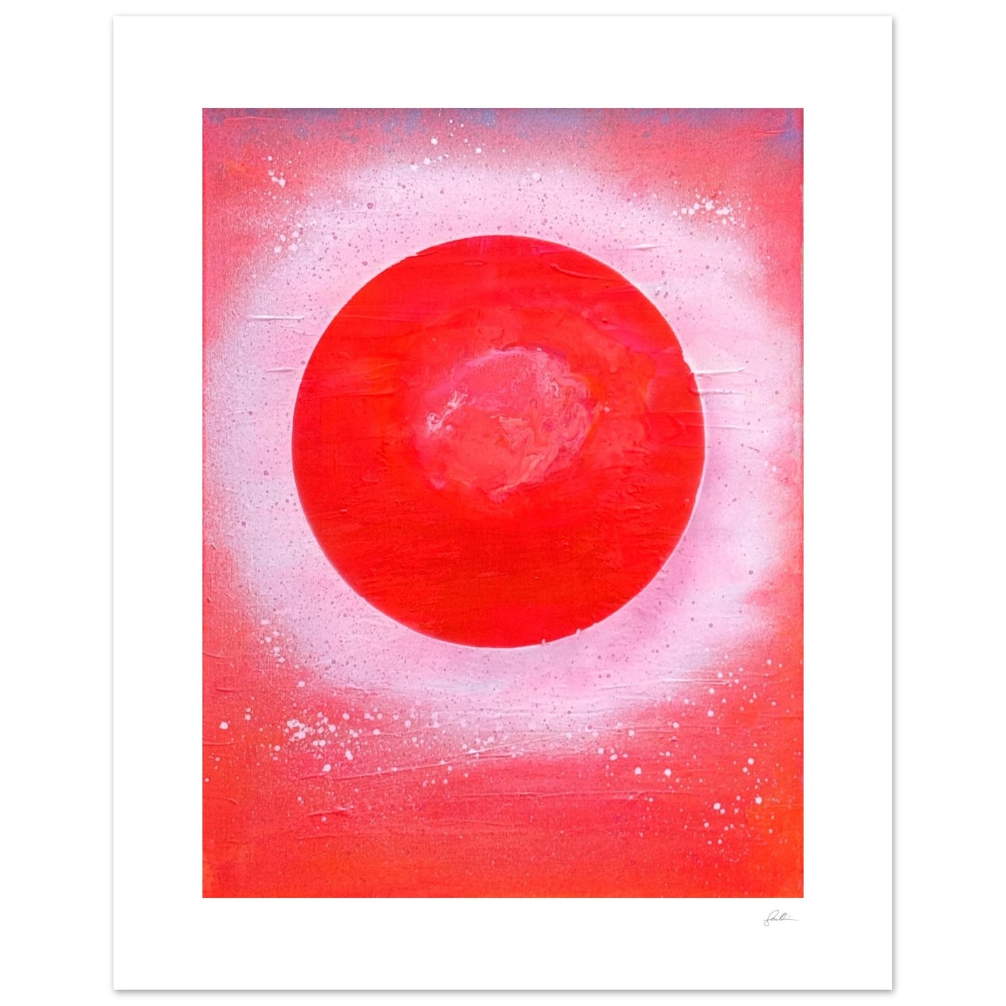 Red Circle SandyLAND art print by Sandra Molin