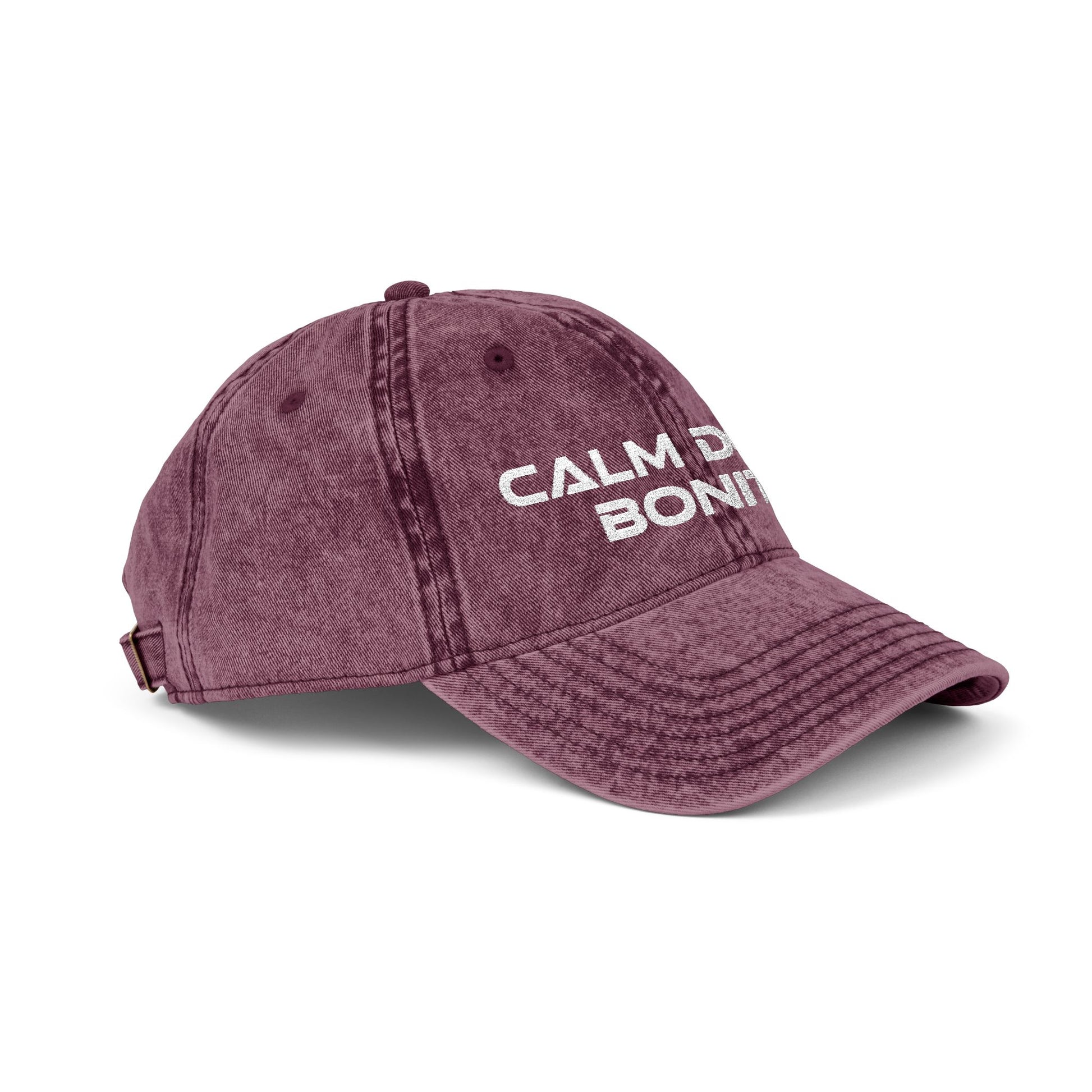 Calm Down Bonita Embroidered Vintage Baseball Cap SandyLAND cap by Sandra Molin