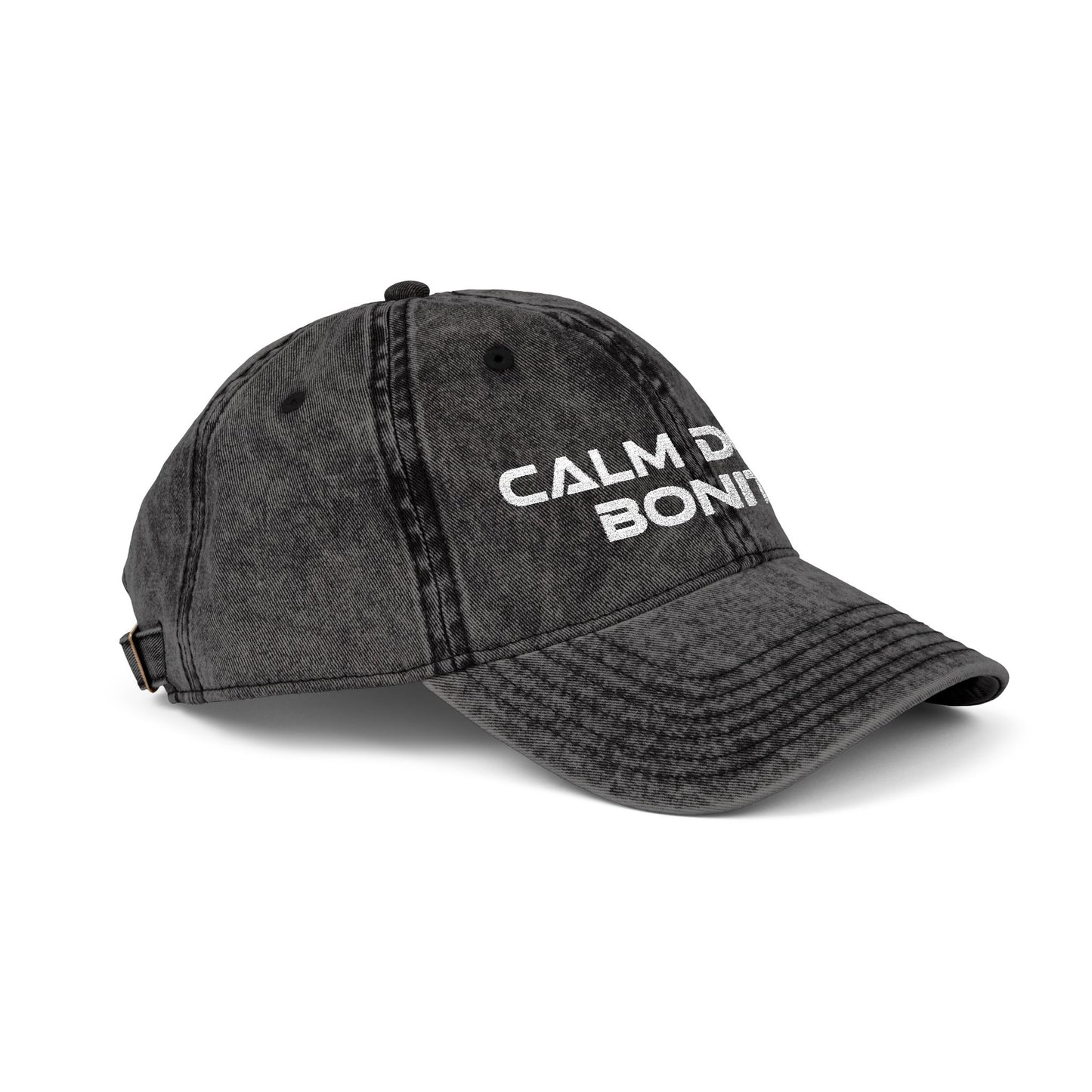 Calm Down Bonita Embroidered Vintage Baseball Cap SandyLAND cap by Sandra Molin