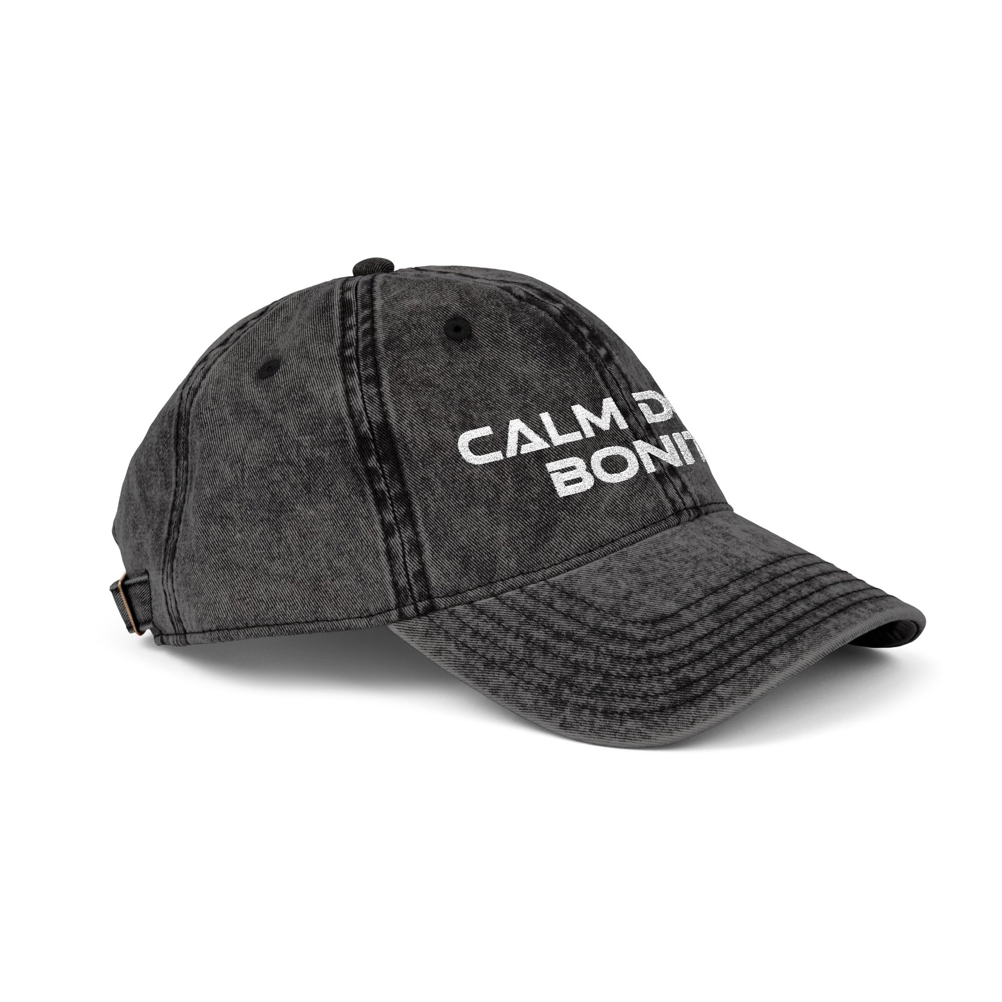 Calm Down Bonita Embroidered Vintage Baseball Cap SandyLAND cap by Sandra Molin
