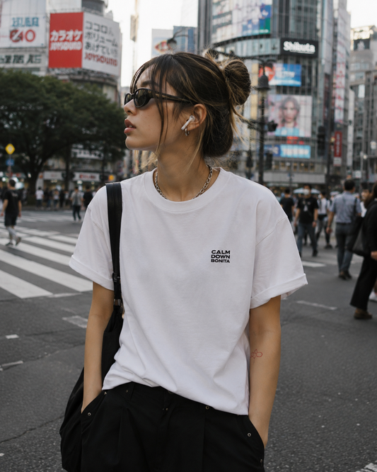 Calm Down Bonita Boxy Tee SandyLAND t-shirt by Sandra Molin