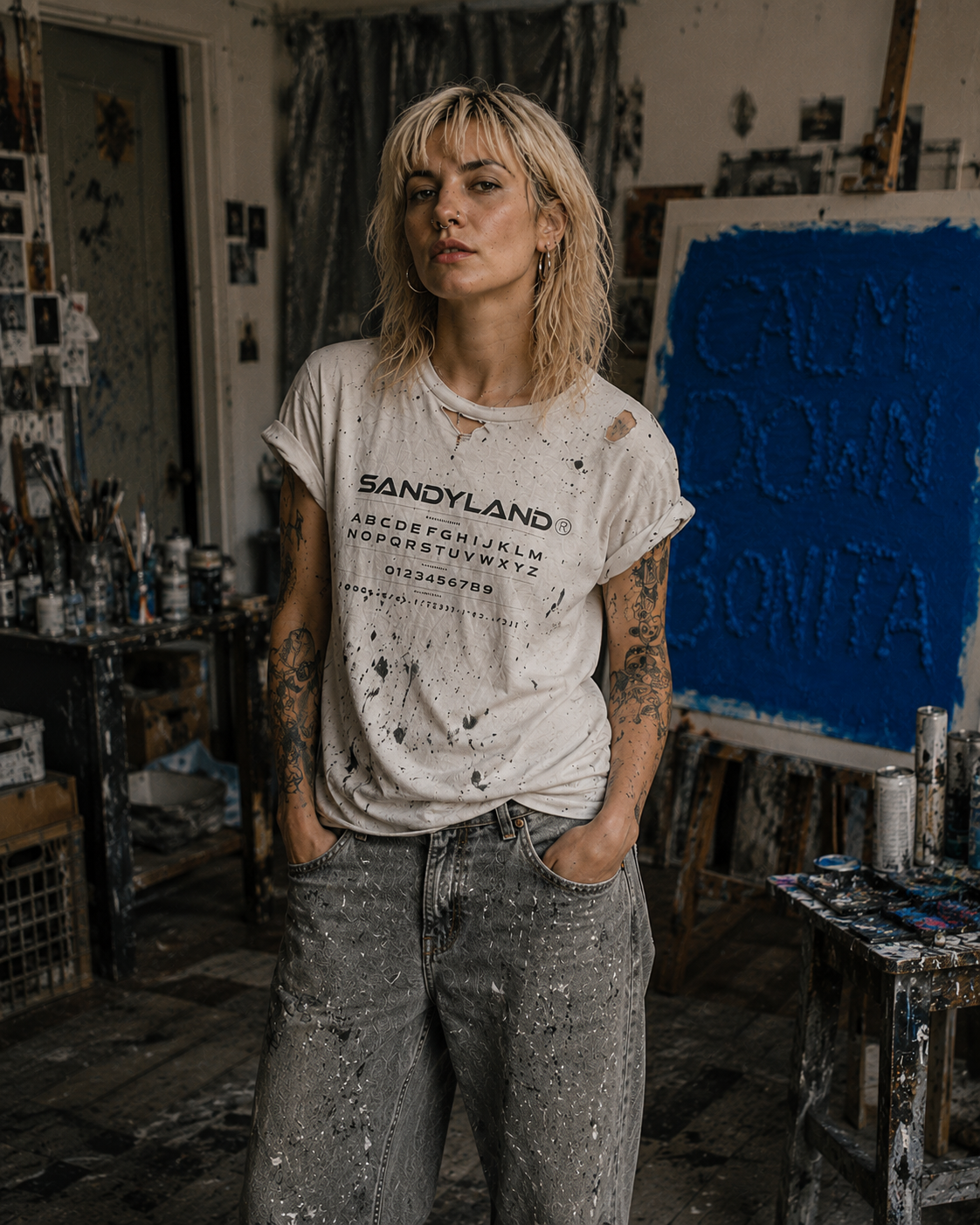 SANDYLAND- Unisex Cotton Crew Tee