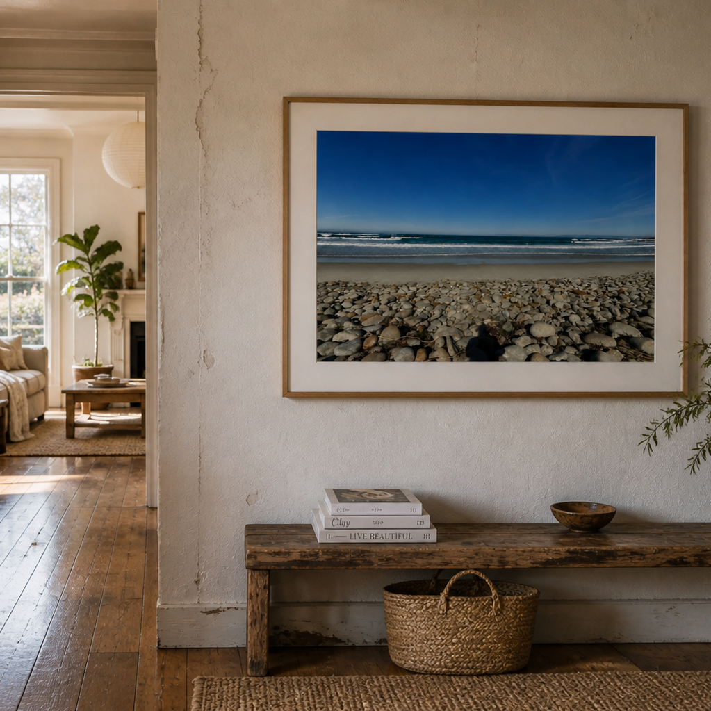 Stone Beach SandyLAND art print by Sandra Molin