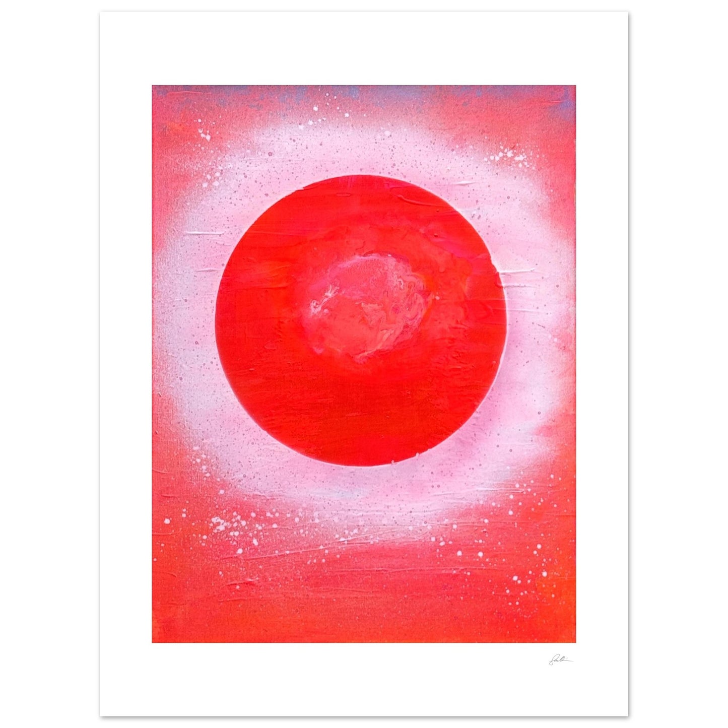 Red Circle SandyLAND art print by Sandra Molin