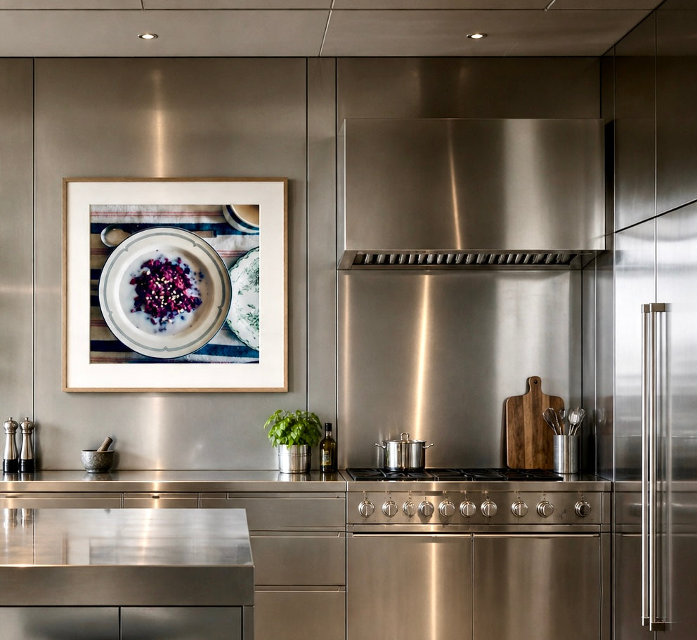 Blueberry Porridge SandyLAND art print by Sandra Molin