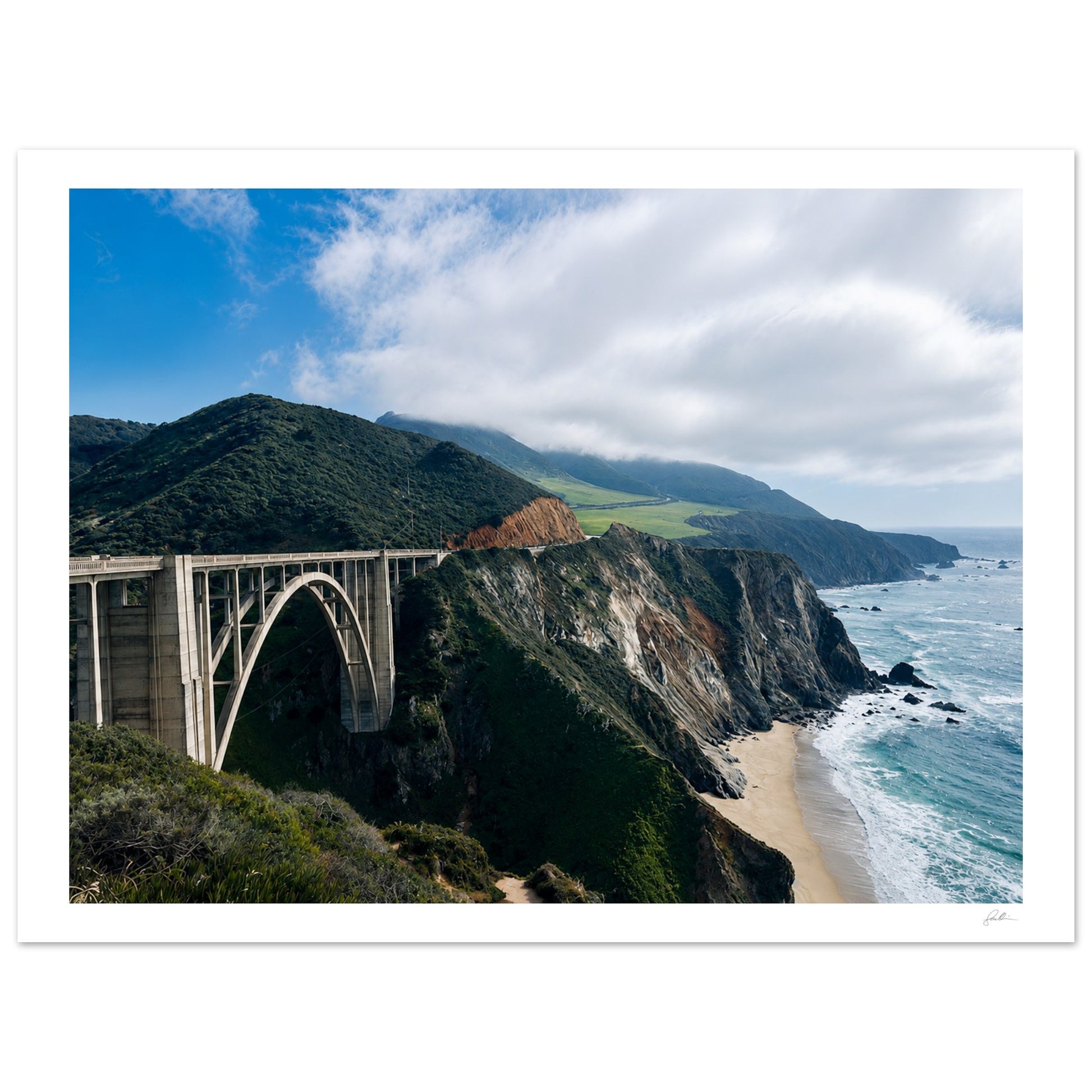 The Most Photographed Bridge IN California SandyLAND art print by Sandra Molin
