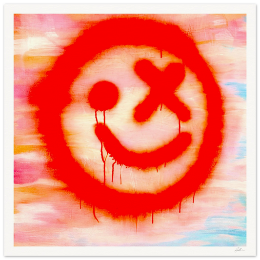The Smiley X NO 3 SandyLAND art print by Sandra Molin