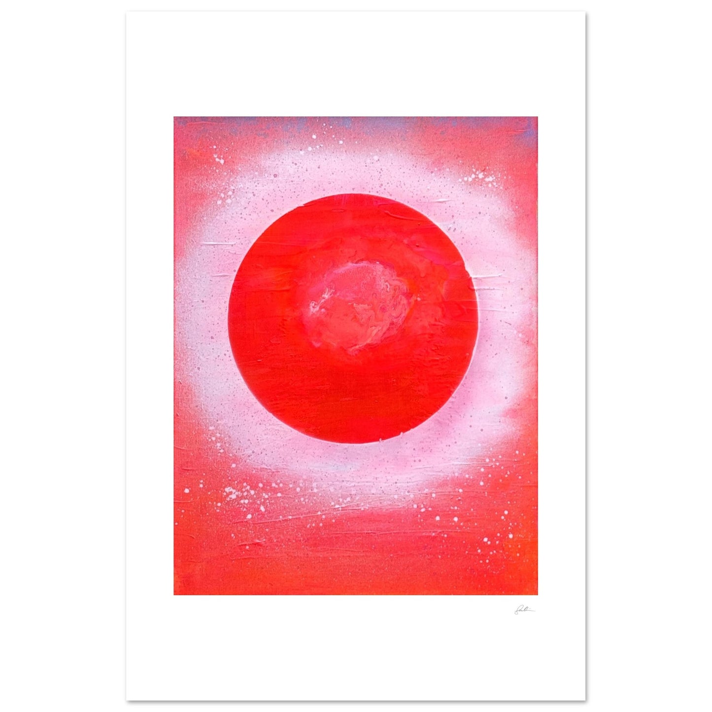 Red Circle SandyLAND art print by Sandra Molin