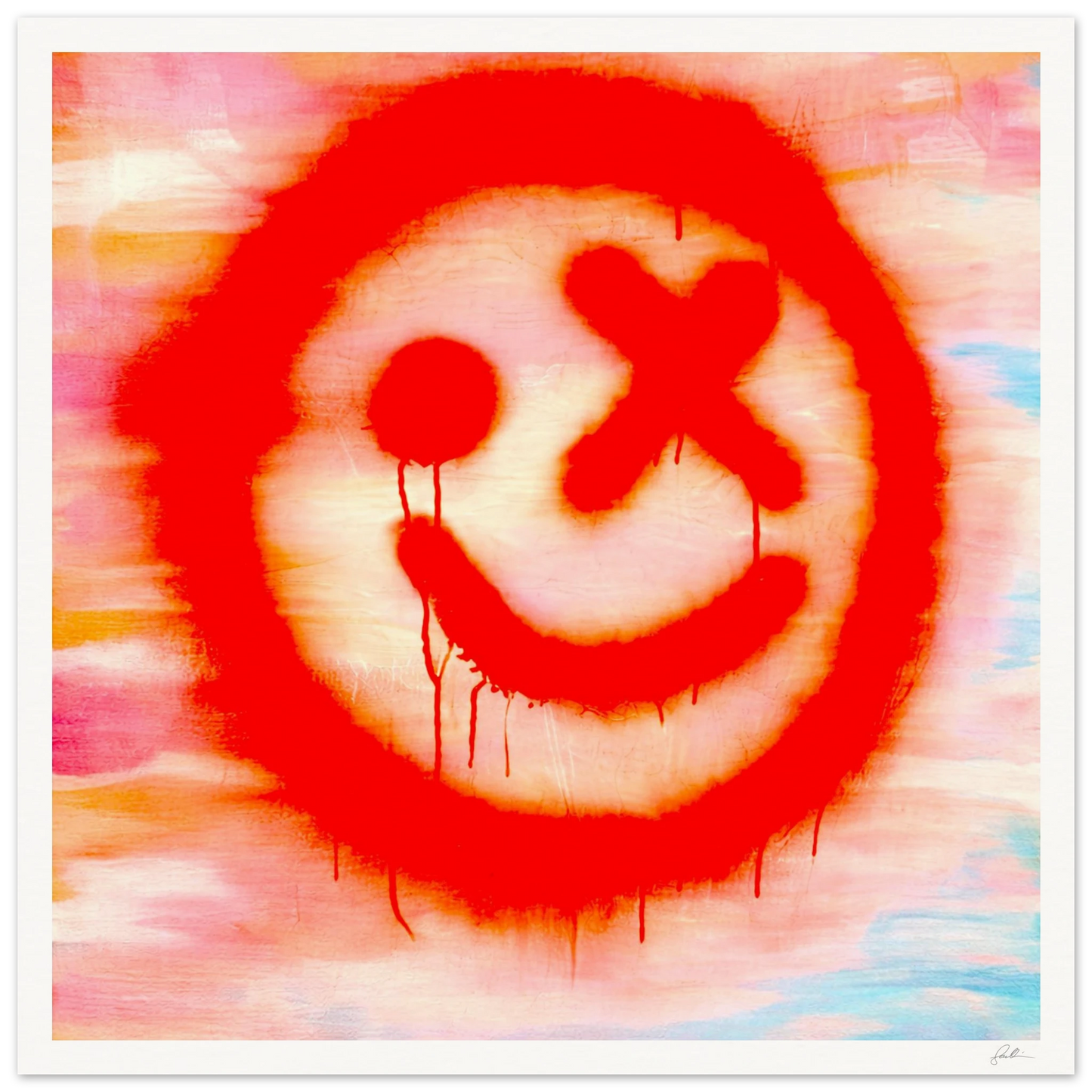 The Smiley X NO 3 SandyLAND art print by Sandra Molin
