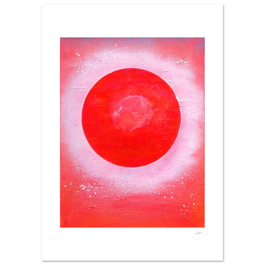 Red Circle SandyLAND art print by Sandra Molin