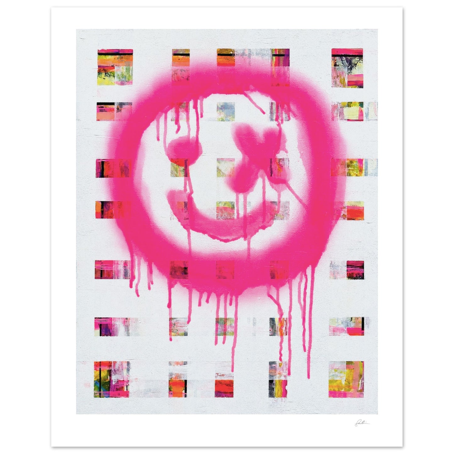The Smiley X NO 1 SandyLAND art print by Sandra Molin