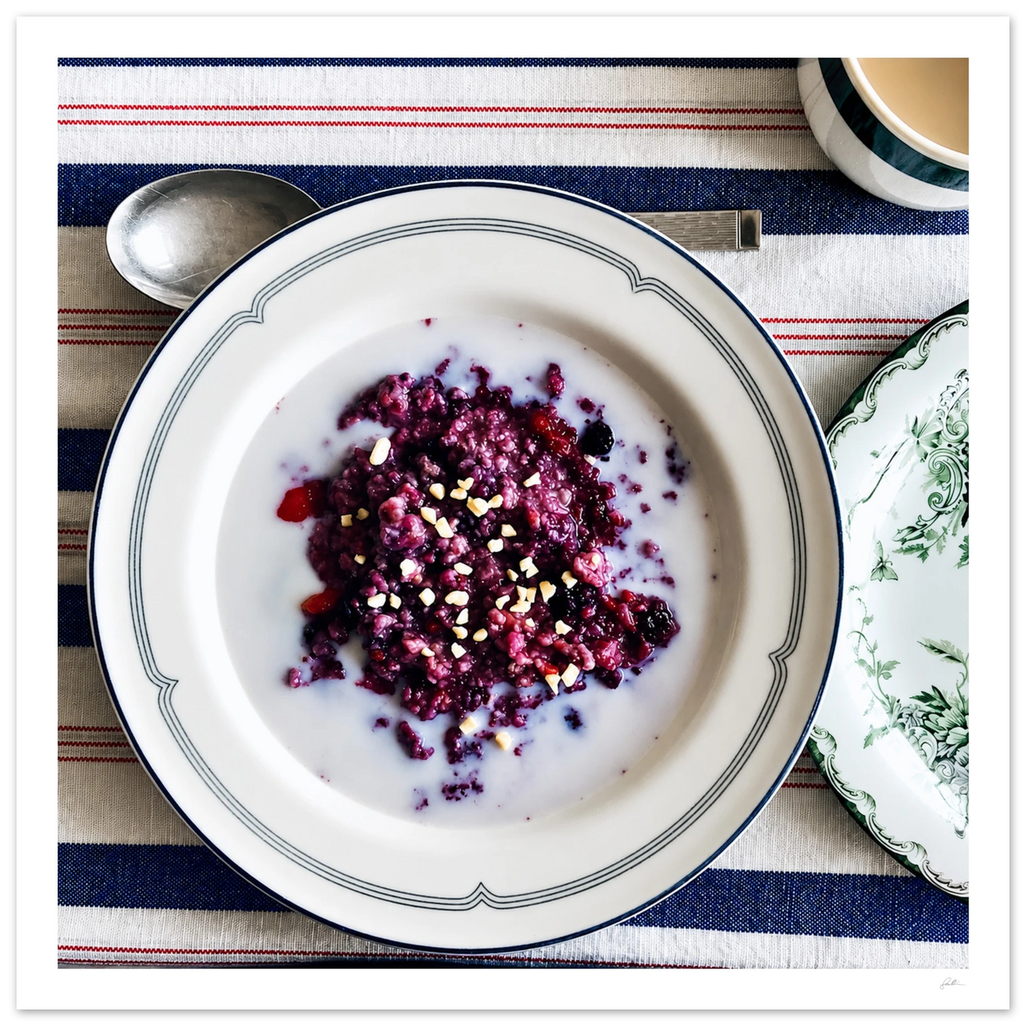 Blueberry Porridge SandyLAND art print by Sandra Molin