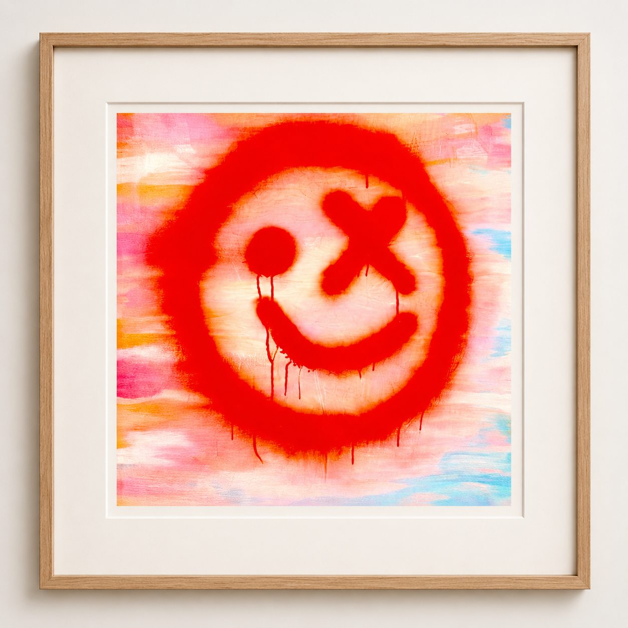 The Smiley X NO 3 SandyLAND art print by Sandra Molin