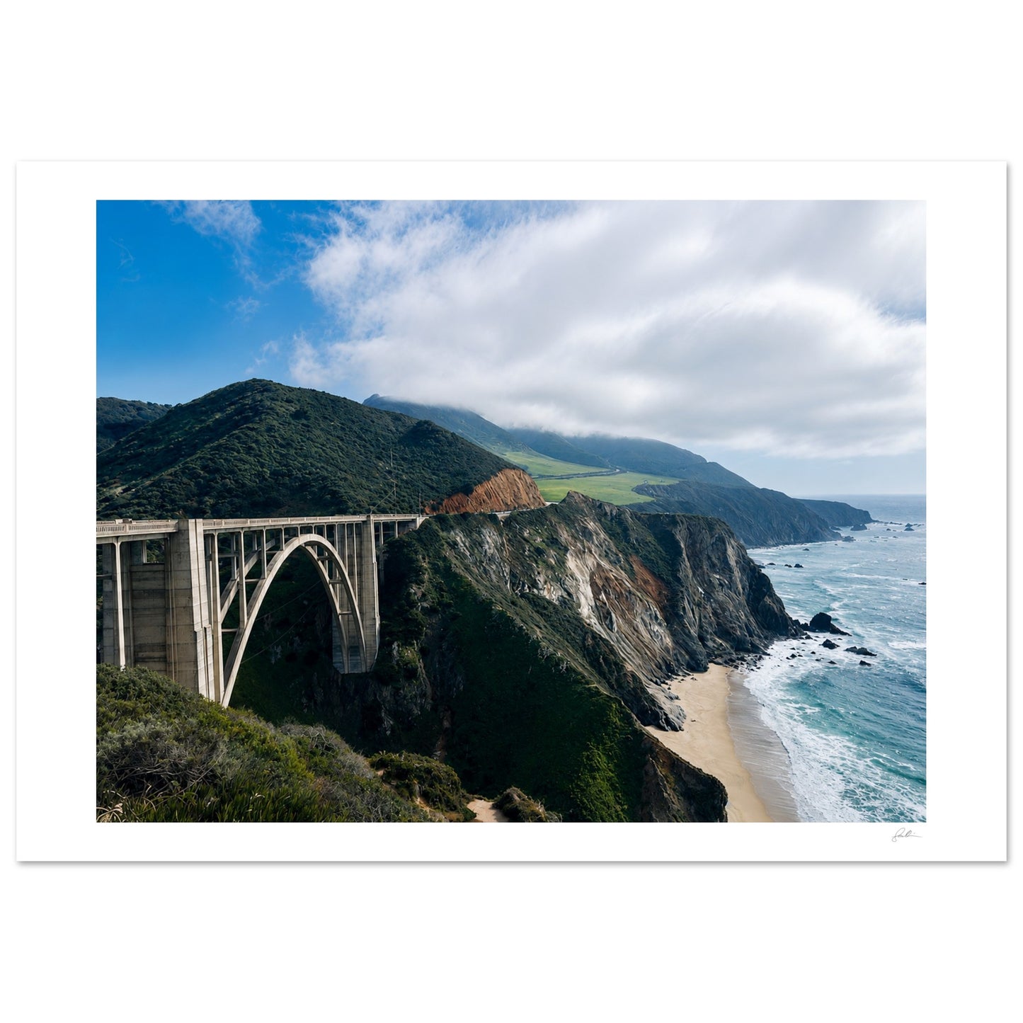 The Most Photographed Bridge IN California SandyLAND art print by Sandra Molin