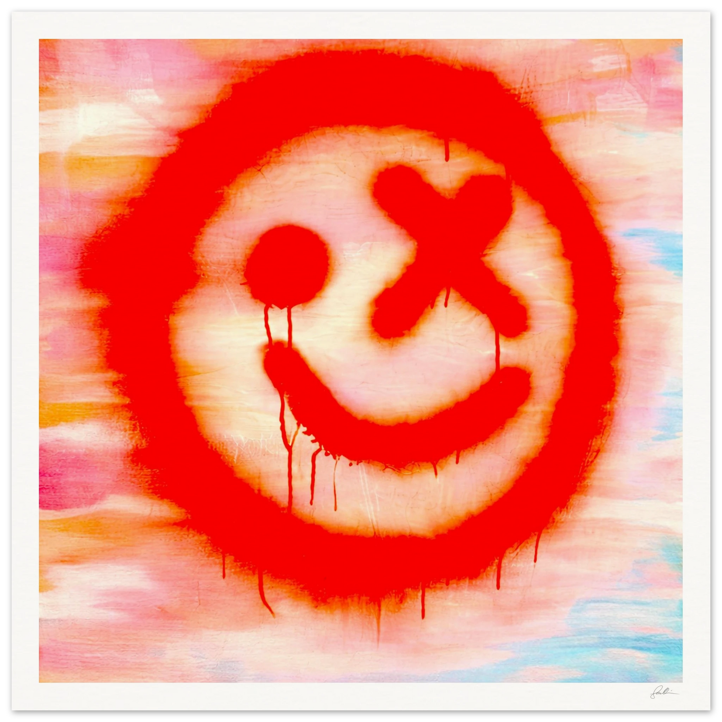 The Smiley X NO 3 SandyLAND art print by Sandra Molin