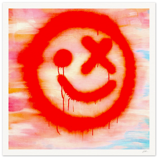 The Smiley X NO 3 SandyLAND art print by Sandra Molin