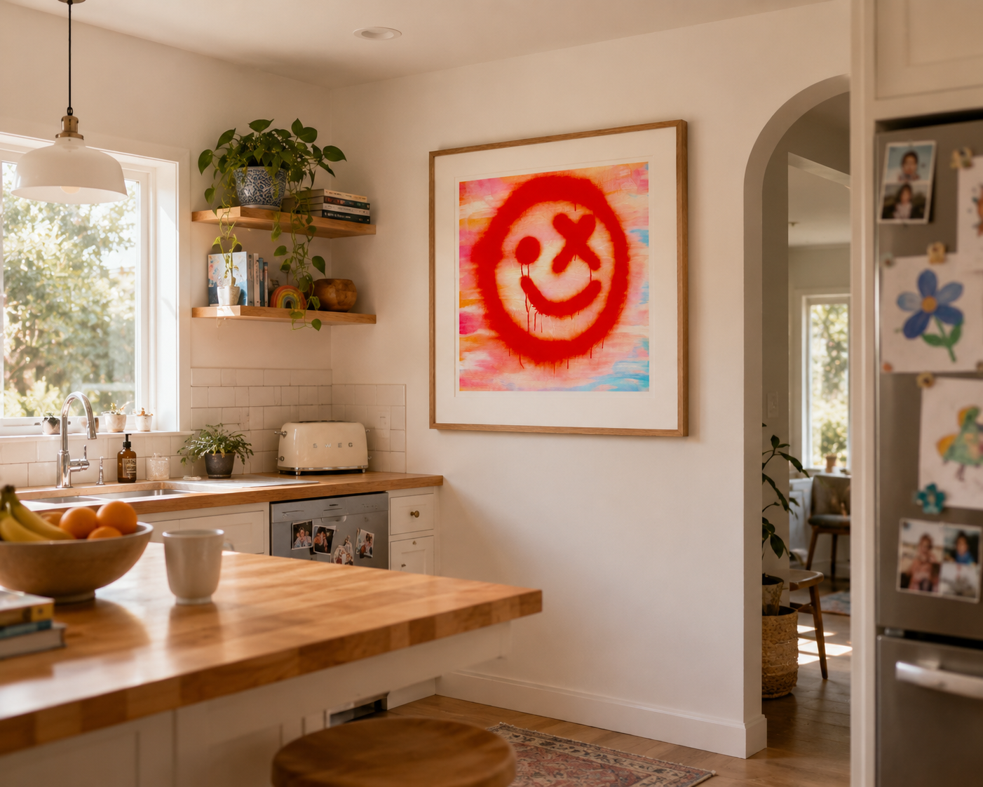 The Smiley X NO 3 SandyLAND art print by Sandra Molin