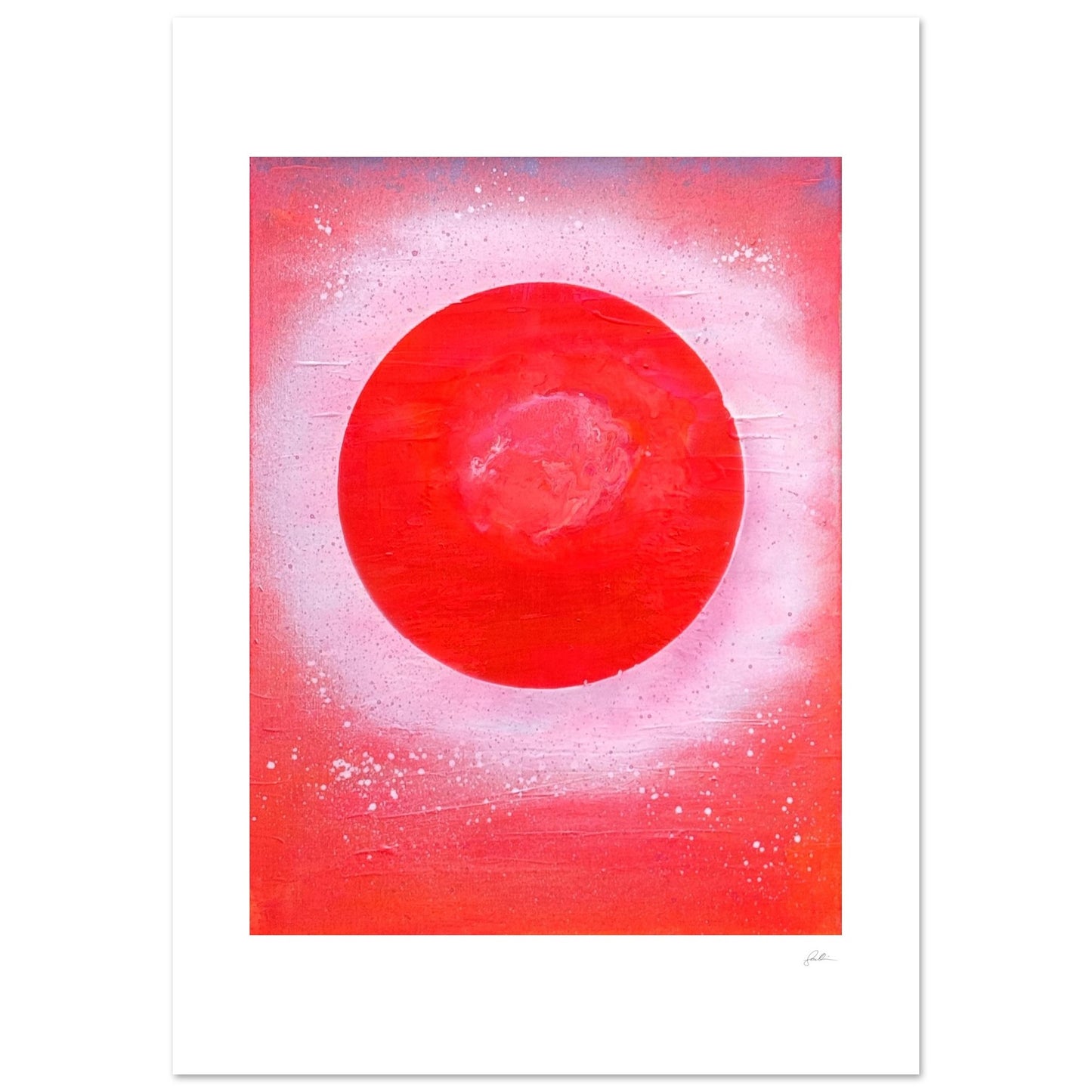 Red Circle SandyLAND art print by Sandra Molin