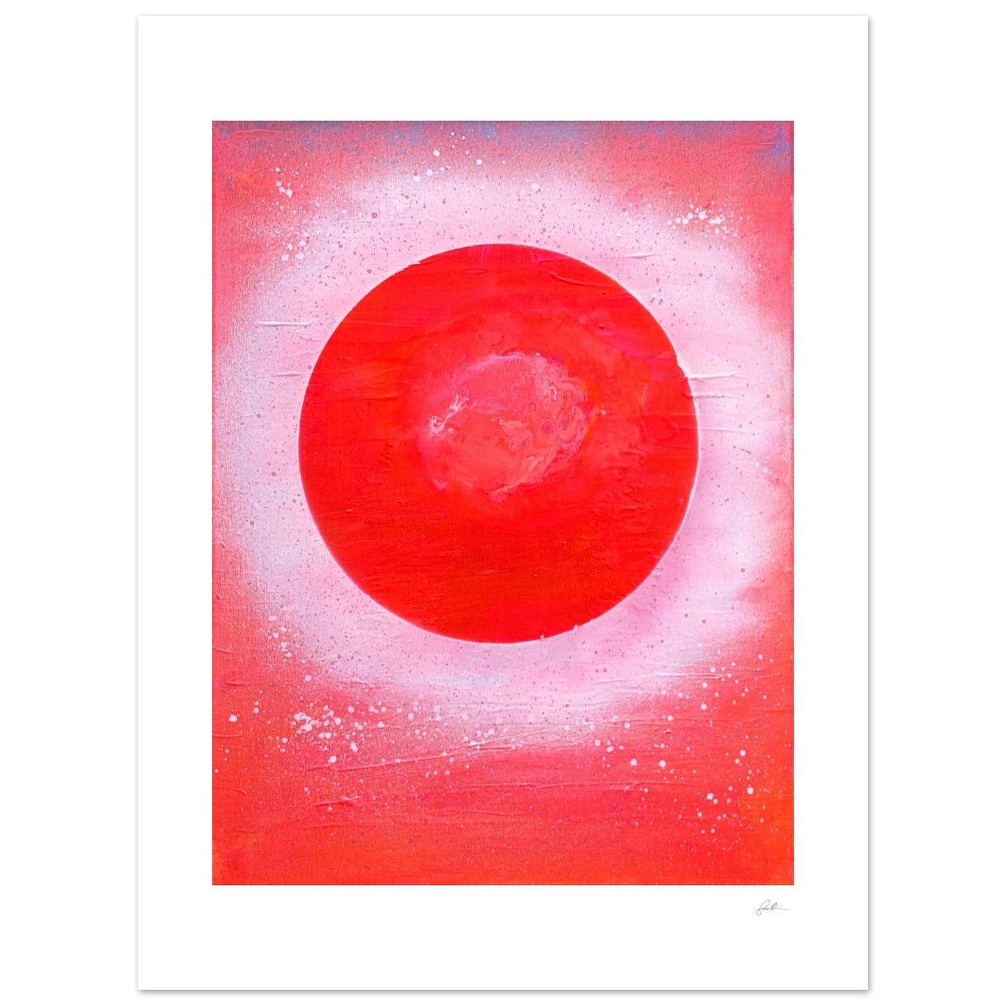 Red Circle SandyLAND art print by Sandra Molin