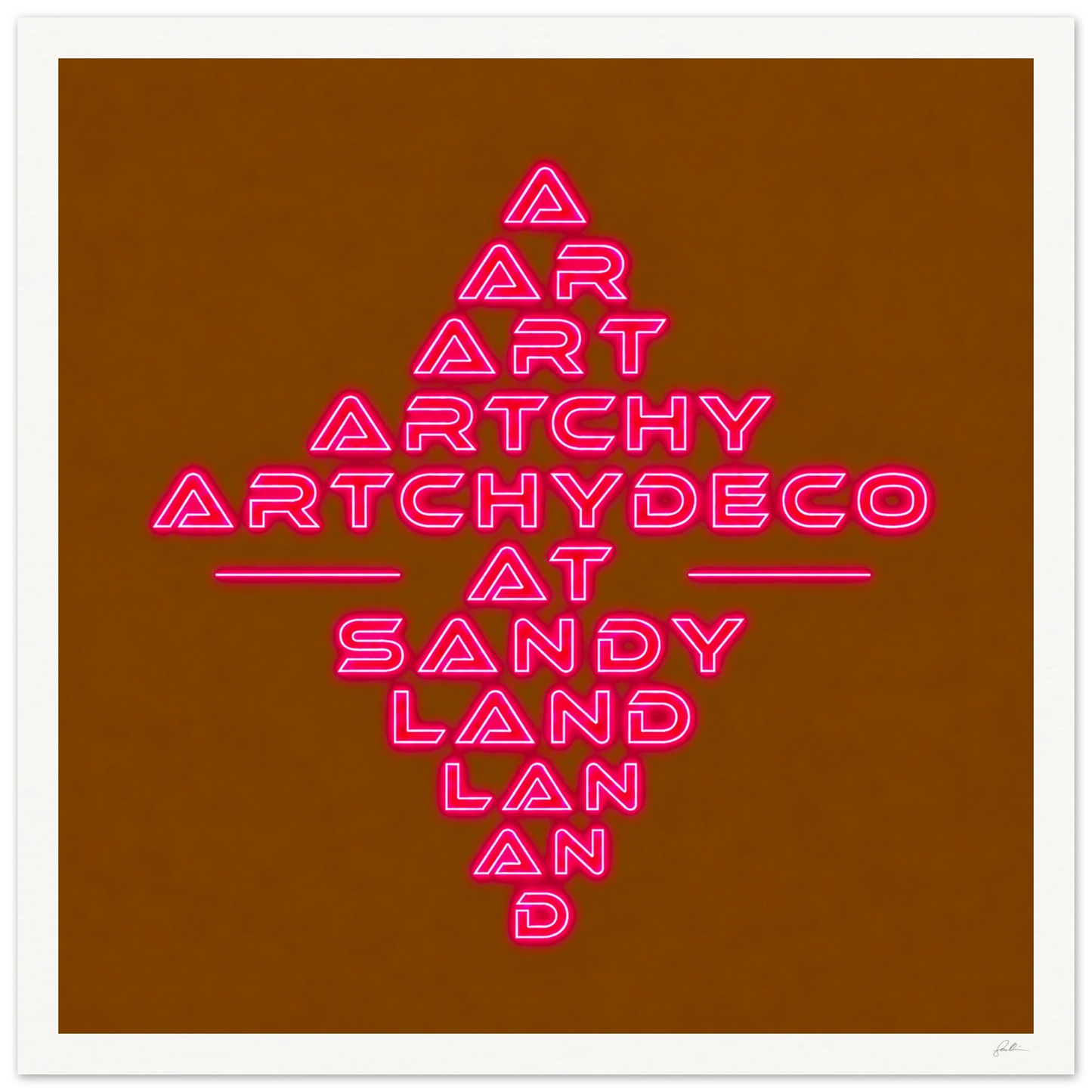 Artchydeco AT SandyLAND SandyLAND art print by Sandra Molin