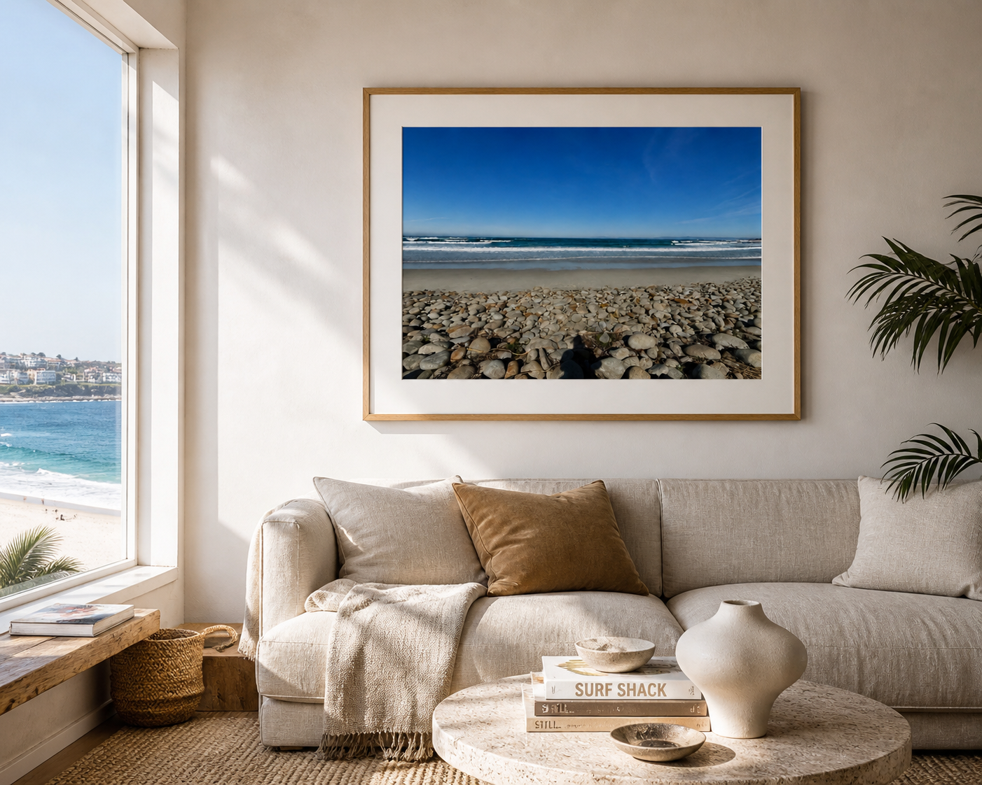 Stone Beach SandyLAND art print by Sandra Molin